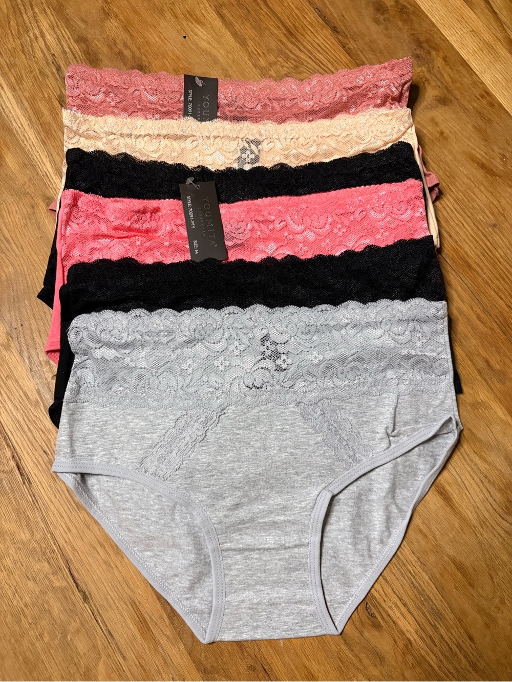 Youmita 6 pack high waisted brief panty